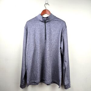 TGW Quarter Zip Pullover Lightweight Shirt Jacket Blue Gray Mens Size L‎ Preppy
